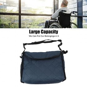 Sac pour Fauteuil Roulant Grande Capacité Pliable une épaule Sac de Rangement Suspendu Accrocher au Dos, Pochette pour Fauteu