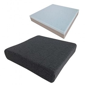 Valentia Medical - Coussin Anti Escarres Fessier memoire Forme + Mousse HR 42 x 42 x 8 - Coussin Anti escarres en Fauteuil Ro