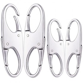 Double petit mousqueton - Clip dissuasif pour fermeture éclair - Maintient la fermeture éclair fermée - Remplacement de la ti