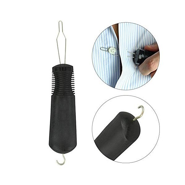 Faderr Bouton-poussoir pour fermeture éclair - Outil daide à lhabillage pour personnes âgées et handicapées Taille unique