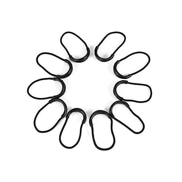 Dioche 10Pcs Zip Remplacements, 6cm Remplacements Tirettes à Glissière Fixation à Glissière