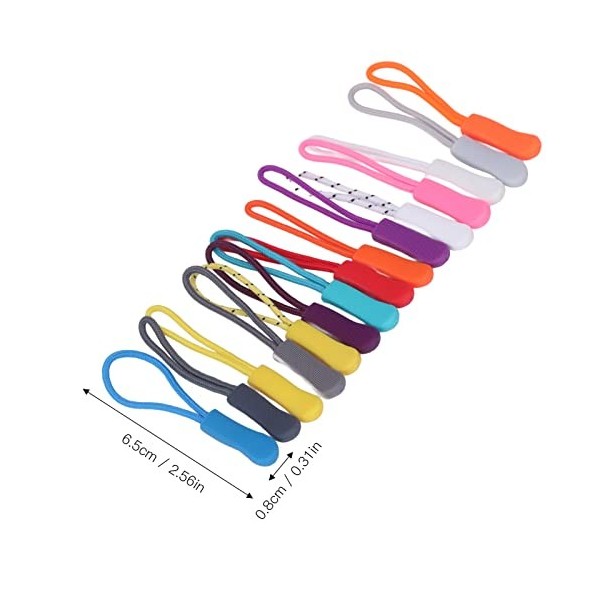 Tirettes de Fermeture éclair 30 Pièces Portefeuille Sac à Dos Cordon Nylon Extension Tirette Tire Fournitures de Couture