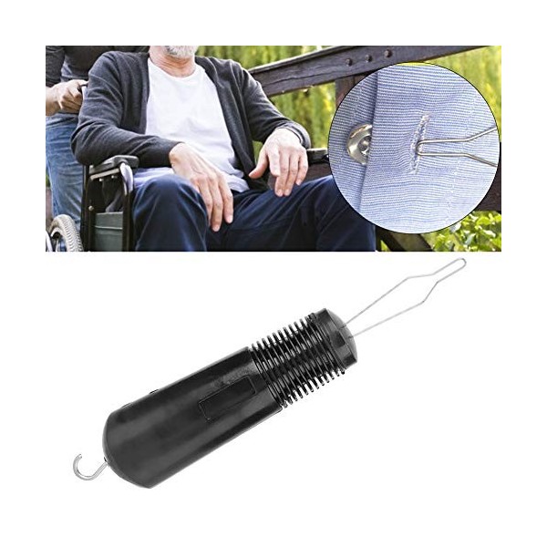 Outil Daide Aux Boutons, Outil Daide Aux Boutons Pour Vêtements En Acier Inoxydable, Aide à Lhabillage Avec Crochet à Ferm