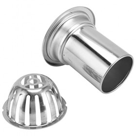 Siphon de sol de drainage, drain de sol extérieur durable pratique non bloquant pour balcon 5 pouces 