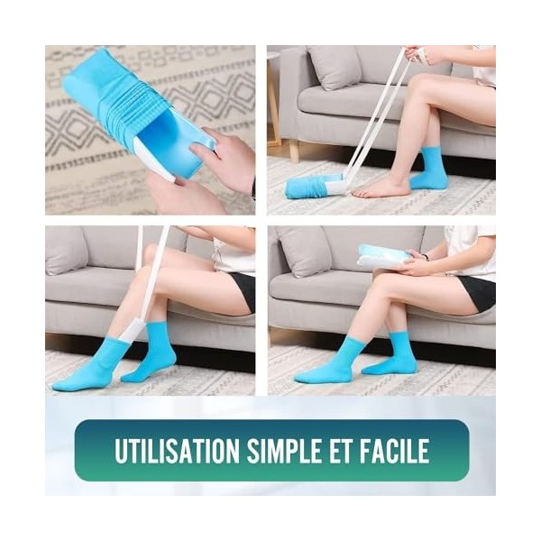 OrtoPrime CHAUSSE-CHAUSSETTES POUR ADULTE - Enfile-Chaussettes - Appareil pour enfiler les chaussettes - Enfile bas de conten