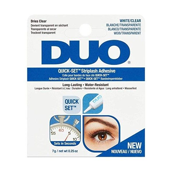 White/Clear DUO Eyelash Adhesive Waterproof Glue 7g .25oz