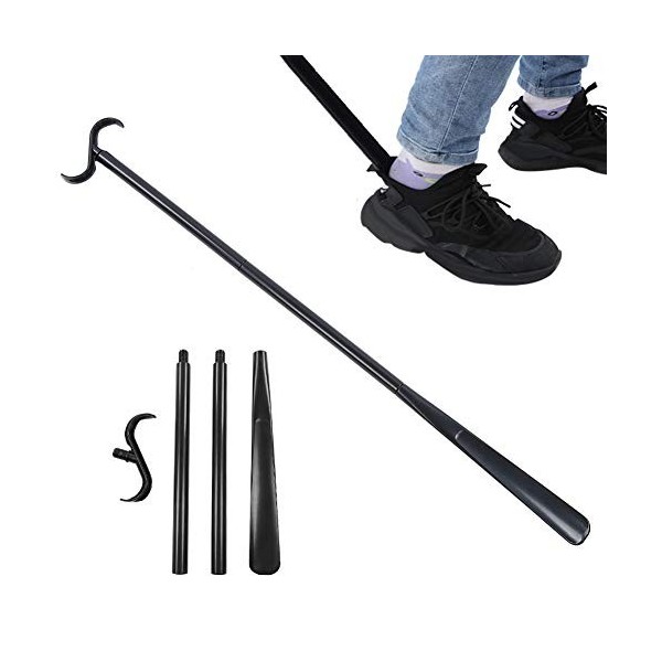 Bâton de pansement long de 36 pouces avec outil daide à lhabillage de chausse-pied pour chaussures, chaussettes, chemises e