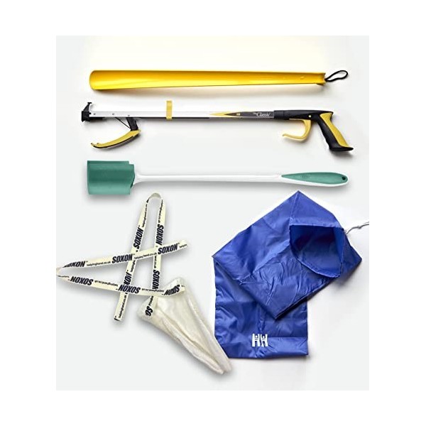 The Helping Hand Company Kit de récupération de remplacement pour genou et hanches - Classic Pro Grabber, Soxon Chaussette, c