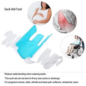 Outil daide à la chaussette pour enfiler et enlever les chaussettes - Dispositif daide à la traction - Pour homme et femme 