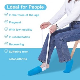 YOUMI Kit daide à la traction pour chaussettes et pantalon pour personnes âgées, handicapées, enceintes, diabétiques