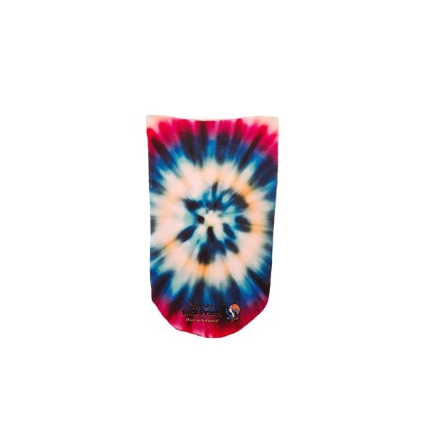 Chaussettes amputee « Tie Dye Blue White Red V1 », 3 plis résiduels, chaussettes thermorétractables