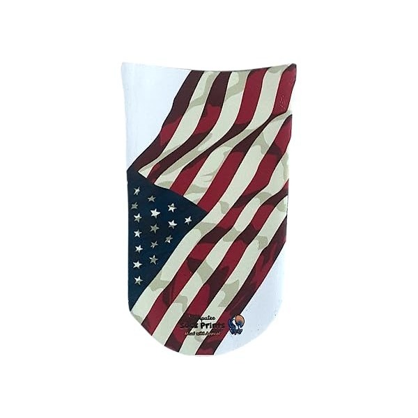 Heal with Appeal Amputee Sock Vintage American Flag Angled V1, 3PLY Residual Wound, Over Shrinker Sock