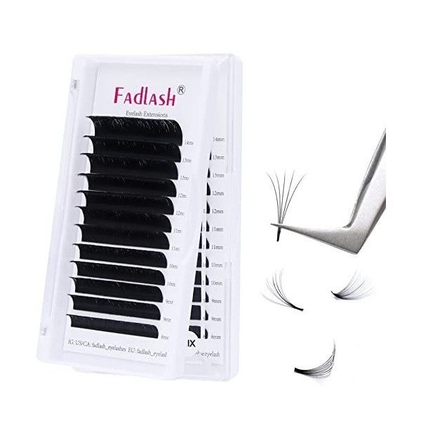 Extension de Cils Volume C Curl 0,07mm 8-14mm Mix Easy Fan Volume Lash 5D, 6D~20D Volume Russe Extension Cils Professionnel