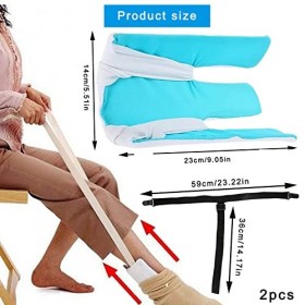 WTpin 2 Pièces Aide à Mettre et à Enlever Chaussettes, Aide pour Mettre les Chaussettes, Chaussette Aide, Enfille Chaussette 