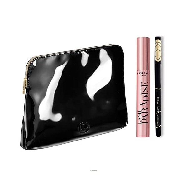 LOréal Paris - Mascara Volume Noir Intense - Convient aux Yeux Sensibles - Formule à lHuile de Ricin - Lash Paradise - Tein