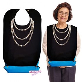 Bavoirs Adultes pour Personnes Âgées Lavables, Protecteurs de Vêtements Bavoir Adulte Imperméable et Réutilisable pour Manger