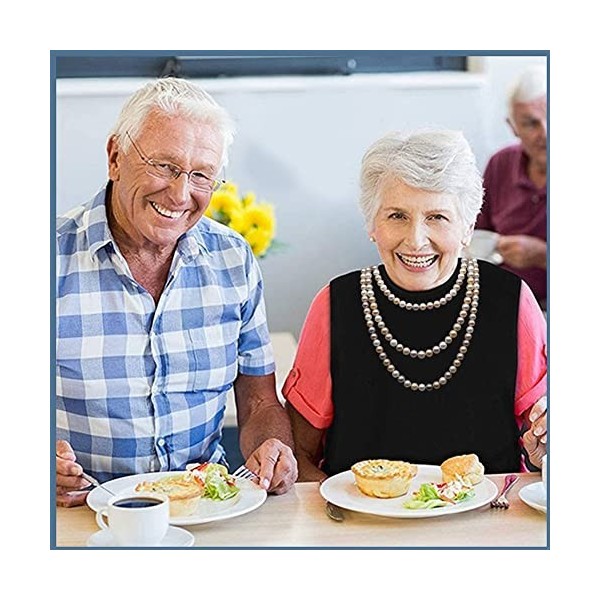 Bavoirs Adultes pour Personnes Âgées Lavables, Protecteurs de Vêtements Bavoir Adulte Imperméable et Réutilisable pour Manger