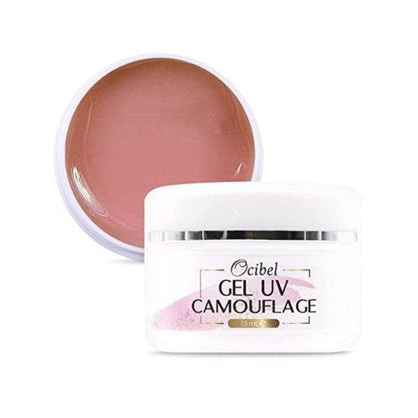 Gel Camouflage UV/LED Rose. Manucure complète. Base, Construction et Finition. Masque les imperfections de longle. Lot de 1 