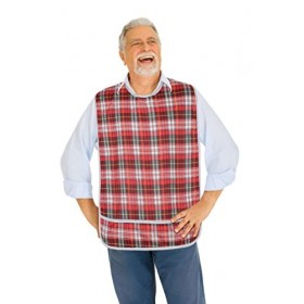 Modaliv Bavoir pour adulte – Protection de vêtements réutilisable – Imperméable – Attrape-miettes – Lavables en machine – Bav