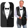 YWQQ Bavoirs Adultes Pour Manger Des Hommes,Bavoirs Adultes Imperméables,Motif Noeud Papillon Protecteurs De Vêtements Lavabl