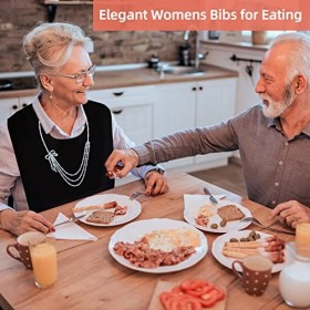 SwirlColor Bavoir Adulte Impermeable, Bavoir pour Adulte Lavable et Réutilisables Grande Bavette Adulte Élégants Bavoir Adult
