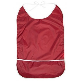 ZOLLNER Bavoir pour Adultes, 65x39 cm, Rouge, Lavage à la Main