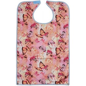 Bavoir adulte avec ramasse-miettes lavable et réutilisable pour les personnes âgées