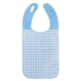 ZOLLNER Bavoir pour adultes, 45x90 cm, bleu clair, imperméable, lavable