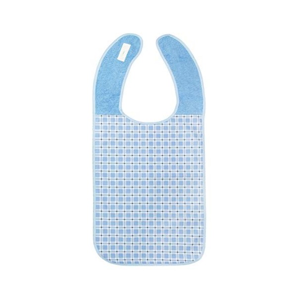 ZOLLNER Bavoir pour adultes, 45x90 cm, bleu clair, imperméable, lavable