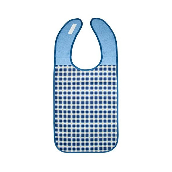 ZOLLNER Bavoir pour adultes, 45x90 cm, bleu clair, imperméable, lavable