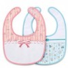 LittleForBig Lot de 2 bavoirs imperméables en coton avec fermeture Velcro réglable Motif floral Rose et bleu, rose/bleu, tail