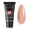 GELFAVOR Poly Nail Gel Rouge Poly Ongles Gel Tube pour Extension Nude Gel pour Extension d’ongle pour Débutant et Professionn