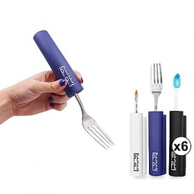 PEPE - Tube en Mousse pour Couvert x6 unités, 3 Formes Différentes , Housse de Poignée en Mousse Antidérapante, Tubes à Poig