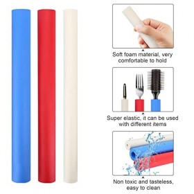 Lot de 6 Tubes en Mousse Cylindrique, Poignée en Mousse Ustensiles de Construction, pour Personnes Handicapées âgées Stylo Ra