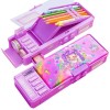 Wechoide Boîte à crayons de grande capacité double face pour enfants, garçons et filles, H