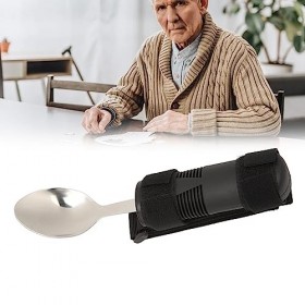 Cuillère à Ustensiles Adaptatifs, Ustensiles Adaptatifs pour Personnes âgées, Cuillère à Fournitures Spéciales avec Poignées 