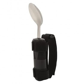 dykaae Cuillère à Café Adaptative, Poignées Antidérapantes à Prise Facile Sangle Réglable Cuillère Pliable Outils De Thérapie