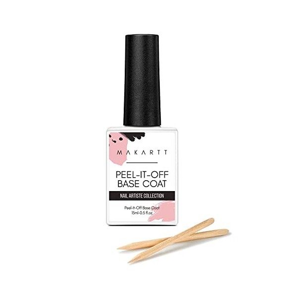 Makartt Gel Base Peel Off Décoller la Couche de Base, Gel de Base Pelable 15 ml pour les débutants dans la Pratique des Ongle