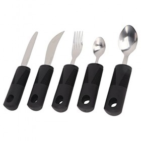 Couteau à cuillères adaptatives, ustensiles adaptatifs sûrs ergonomiques pour la maison