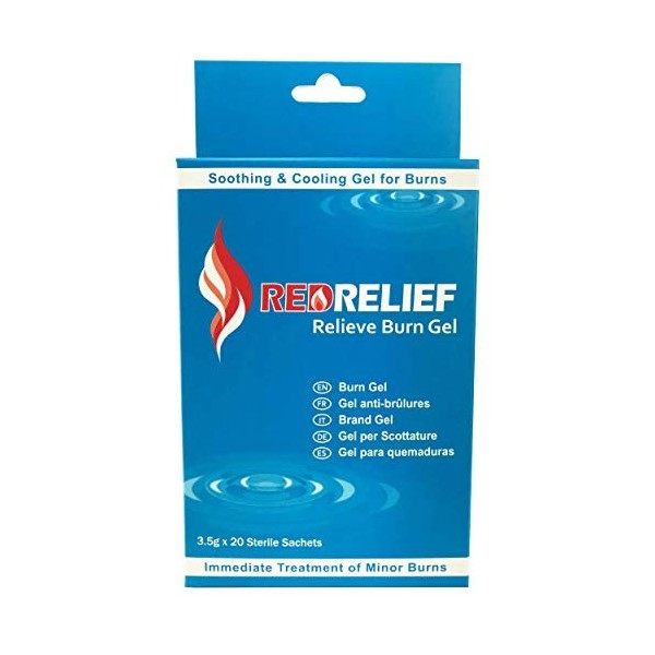 RedRelief Gel De Brûlure 3.5G - Paquet de 20