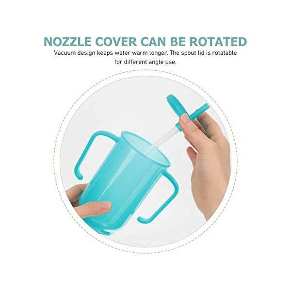 HEMOTON Patient Alité Liquide Alimentation Paille Tasse Convalescent Tasse Dalimentation Handicapé Tasse Dalimentation Pour