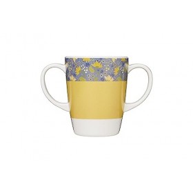 Rosa Lifestyle Mug jaune à deux anses en mélamine – Capacité de 400 ml – Léger 126 g – Aide à la mobilité pour les personne