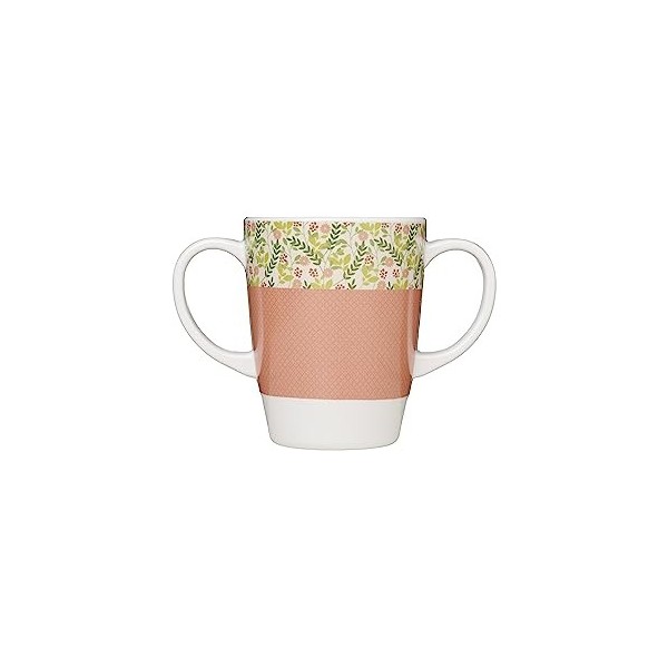 Rosa Lifestyle Mug jaune à deux anses en mélamine – Capacité de 400 ml – Léger 126 g – Aide à la mobilité pour les personne