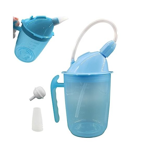 woyufen 350 ML Tasse À Boire pour Adultes Handicapés Tasse À Bec Adulte, Gobelets À Bec pour Personnes Âgées, Gobelets Anti É