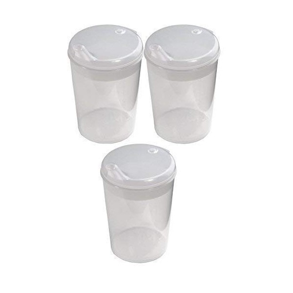 Medi-Inn+ 3 Pièces Bill Becher Transparent Ouverture 4 X 4 mm Tasse à Bec Gobelet