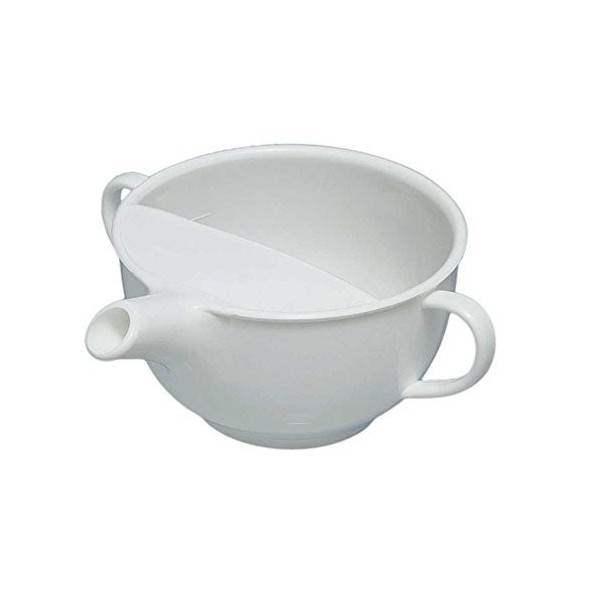 1 x Behrend Tasse à bec anti-fuites, Gobelet à Bec, plastique ou Porcelaine, anse, blanc, 200 ml