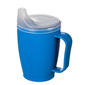 Dr. Junghans Medical 29058 pour enfant Gobelet avec poignée et 2 couvercles 4/12 mm Bleu