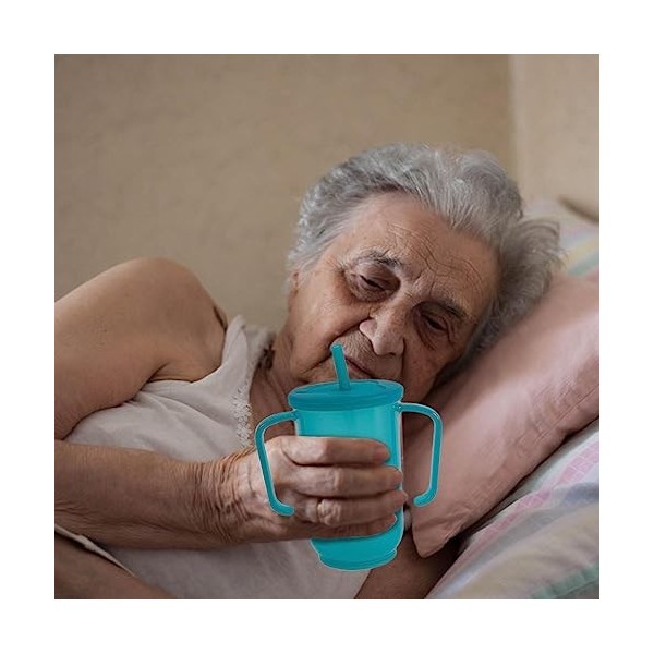 Bexdug Tasse à Bec Adulte pour Personnes âgées Anti-éclaboussures, Tasses à Bec pour Personnes âgées, Gobelet avec poignée et