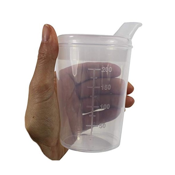 250 Ml Gobelet à Bec Tasse à Bec, Gobelet, Gobelet Différentes Couleurs + Trinköffnungen Medi-Inn - Transparent, Ouverture po