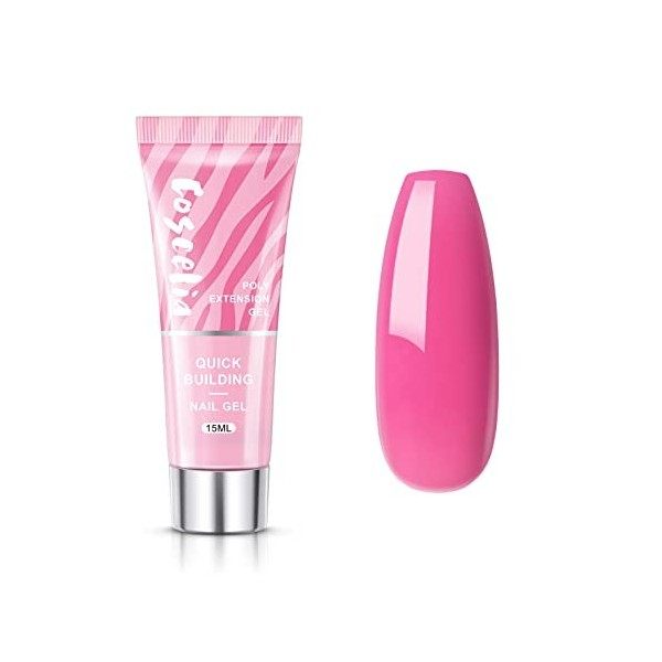 COSCELIA Poly Nagel Gel Tube Ongle Gel Construction UV Extension Ongle Gel Extension Gel Poly Nail Gel 15ml Blanc Vernis Gel